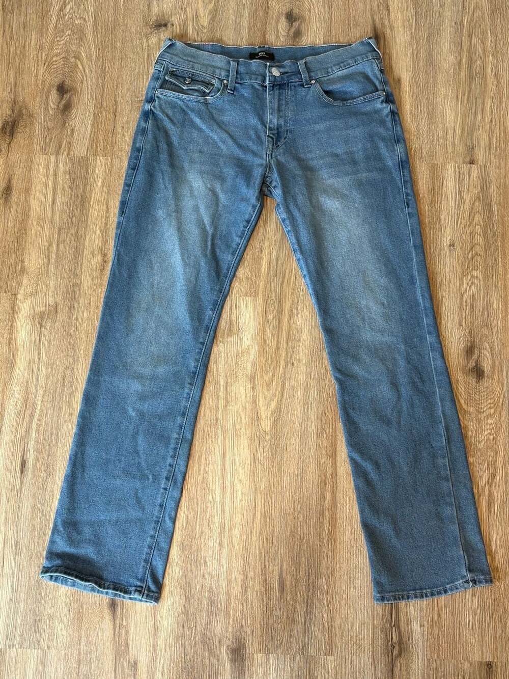 True Religion Ricky Relaxed Straight Flap Jeans Size 33